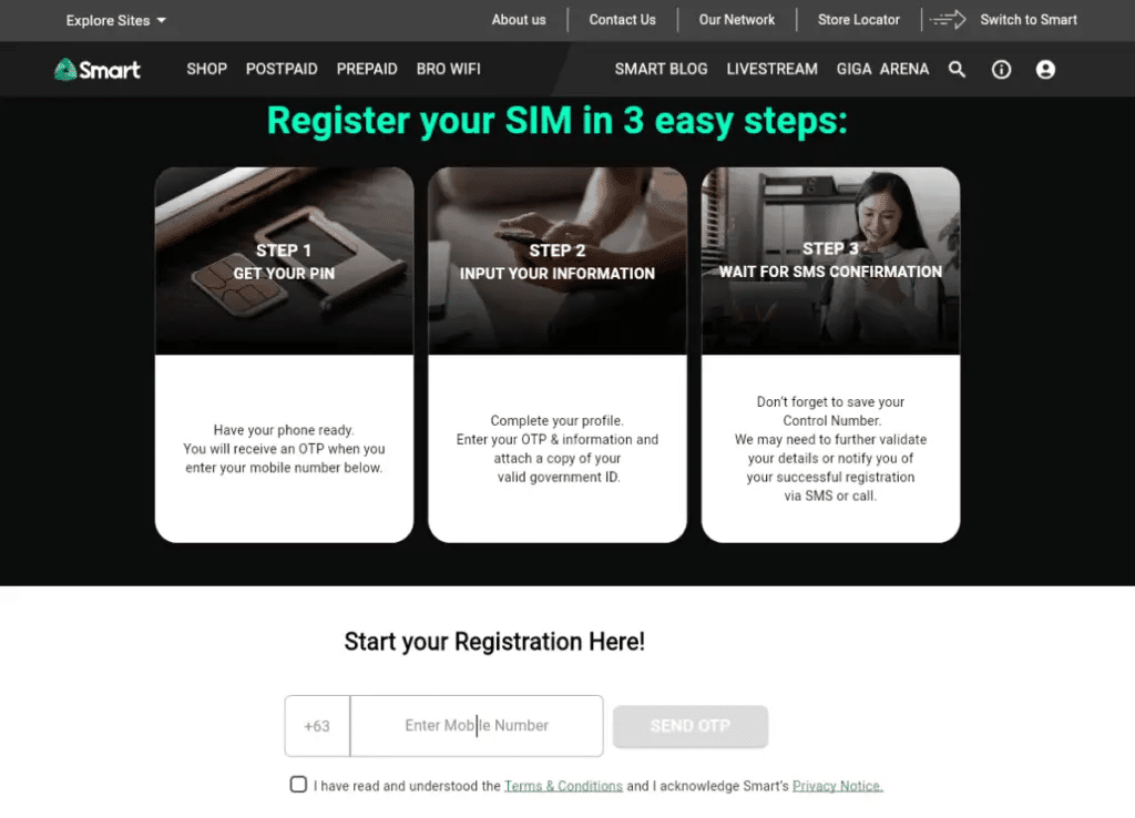 TNT SIM Registration